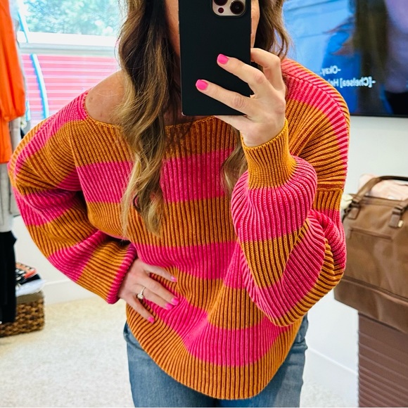 Free People Tops - FREE PEOPLE JUST MY STRIPE SWEATER